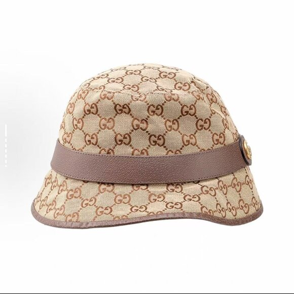 Gucci Classic Double G Print Bucket Hat, Stylish and Versatile - Picture 3 of 4